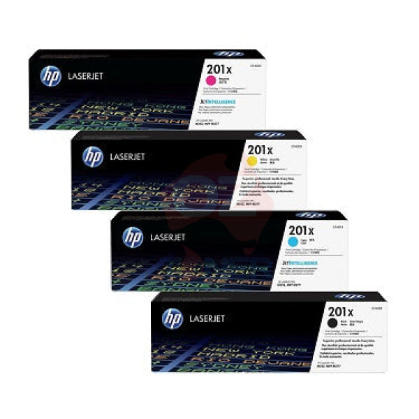 *Sale!* 4 Pack Genuine Hp Cf400X Cf401X Cf402X Cf403X Toner Cartridge Set #201X -