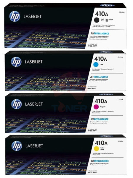 *Sale!* 4 Pack Genuine Hp Cf410A Cf411A Cf412A Cf413A Toner Cartridge Set #410A -