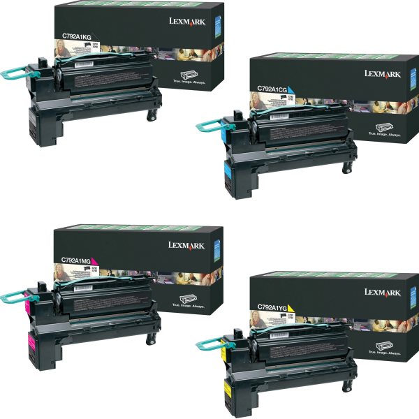 *Sale!* 4X Pack Genuine Lexmark C792A1Kg C792A1Cg C792A1Mg C792A1Yg Toner Set For C792De X792De