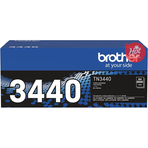 Genuine Brother TN-3440 High Yield Black Toner for MFC-L6700DW L5755DW HL-L6200DW L5200DW L5100DN