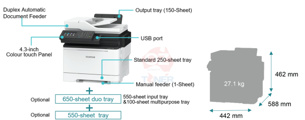 *Sale!* Fujifilm Apeosport C3320Sd A4 Colour Multifunction Printer Mfp 33Ppm Apc3320-1Y Laser Multi