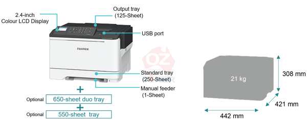 Fujifilm Apeosport Print C3320Sd A4 Colour Sfp Printer 33Ppm Appc3320-1Y Laser Single Function