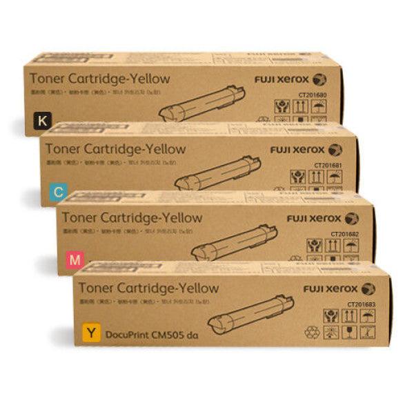 *Sale!* Genuine 4X Pack Fuji Xerox Docuprint Cm505 Cm505Da Toner Cartridge Set (16K/12K) -