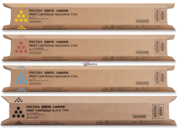 *Sale!* Genuine 4X Pack Ricoh Aficio Mp-C2800 Mp-C3300S Toner Cartridge Set [841128-841131] -
