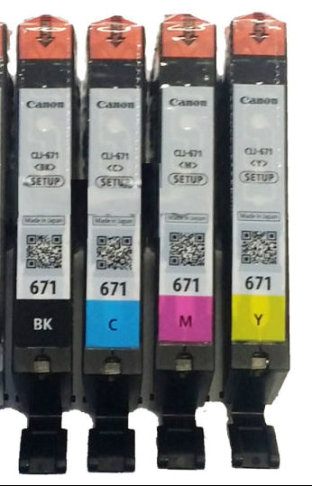 *Sale!* Genuine Canon Pgi670/Cli671 Ink Cartridges (Set Of 5X) For Mg7760/Mg7765/Mg7766/Ts9060 Value