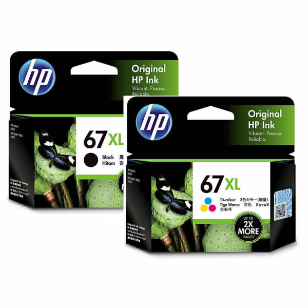 Sales Genuine Hp #67Xl Black & Colour Ink Set For Envy 6020E/6030E/6034E/6420E/6430E