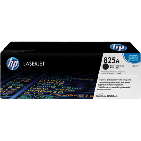 HP 825A BLACK TONER 19500 PAGE YIELD FOR CLJ CM6030MFP CB390A