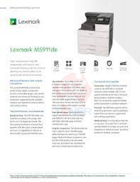 *Sale!* Lexmark Ms911De A3 Mono Laser Sfp Printer+Wty 55Ppm 26Z0035 Printer Single Function