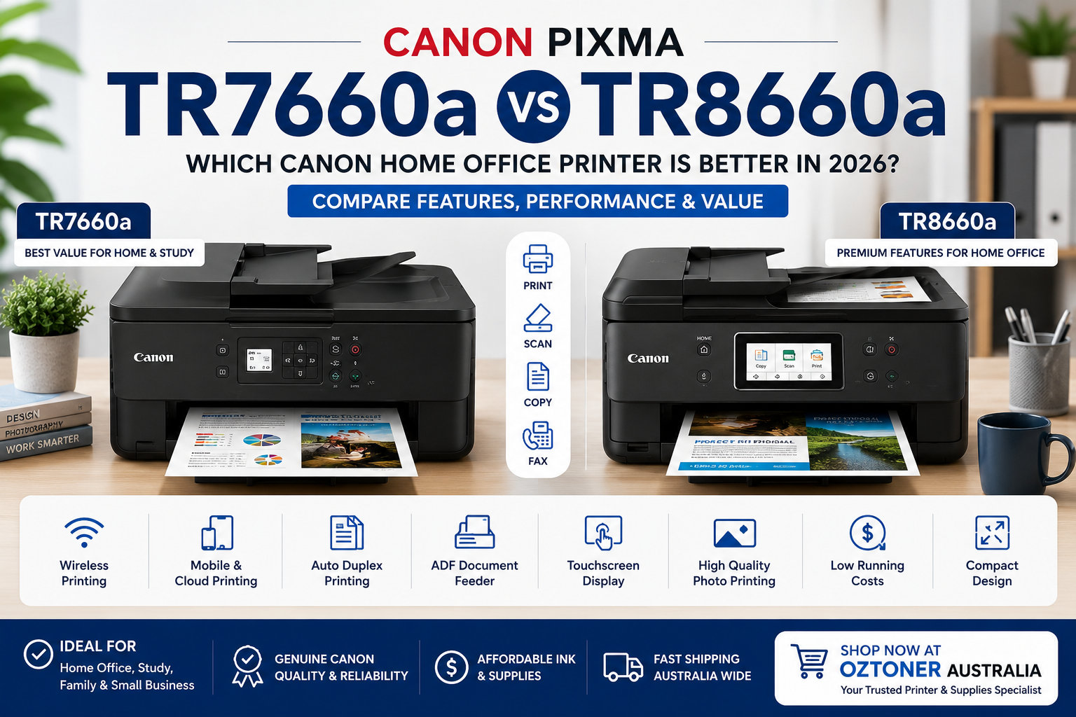 Canon PIXMA TR7660a vs TR8660a Review – Which Canon Home Office Printer Is Better in 2026?