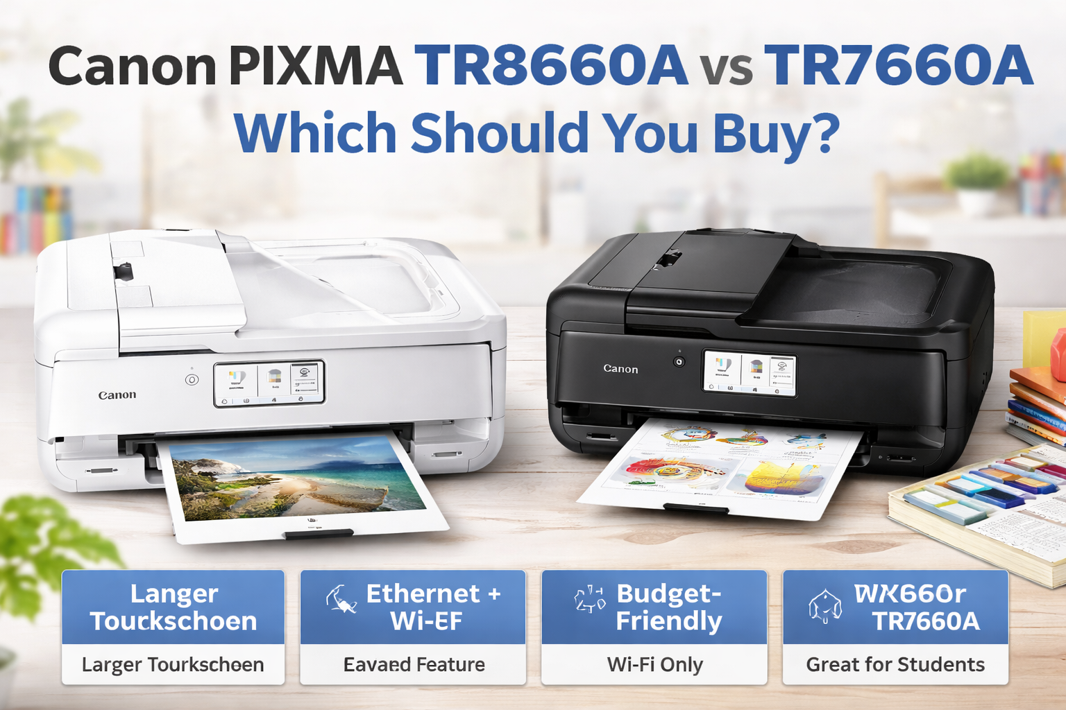 Canon PIXMA TR8660A vs TR7660A – What’s the Real Difference?