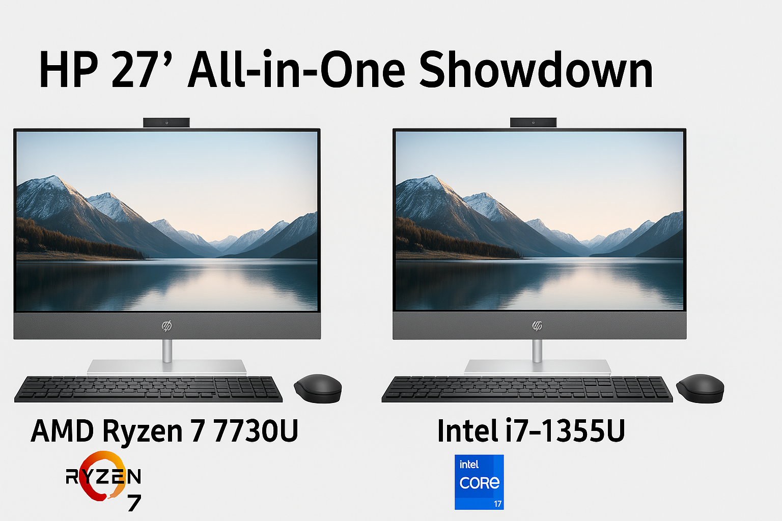 HP 27” All-in-One Desktop Showdown: Ryzen 7 7730U vs. Intel Core i7-1355U – Which One Should You Buy?