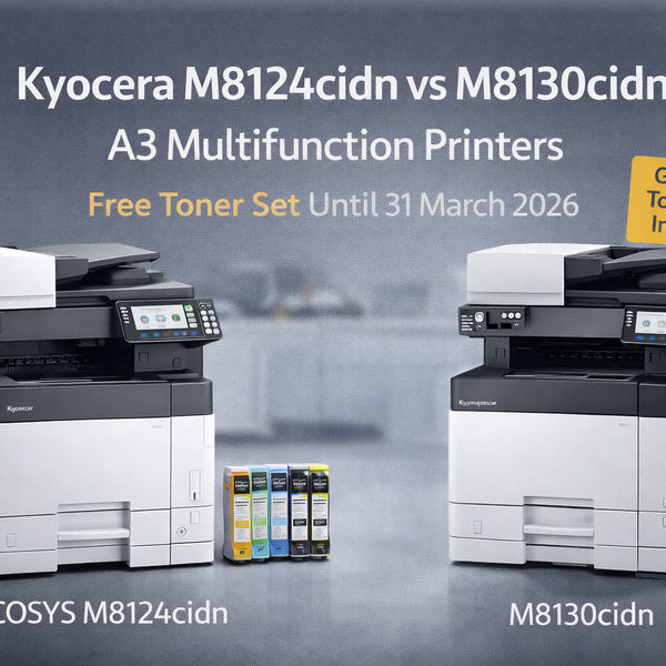Kyocera M8124cidn vs M8130cidn A3 MFP – Free Toner & Compare