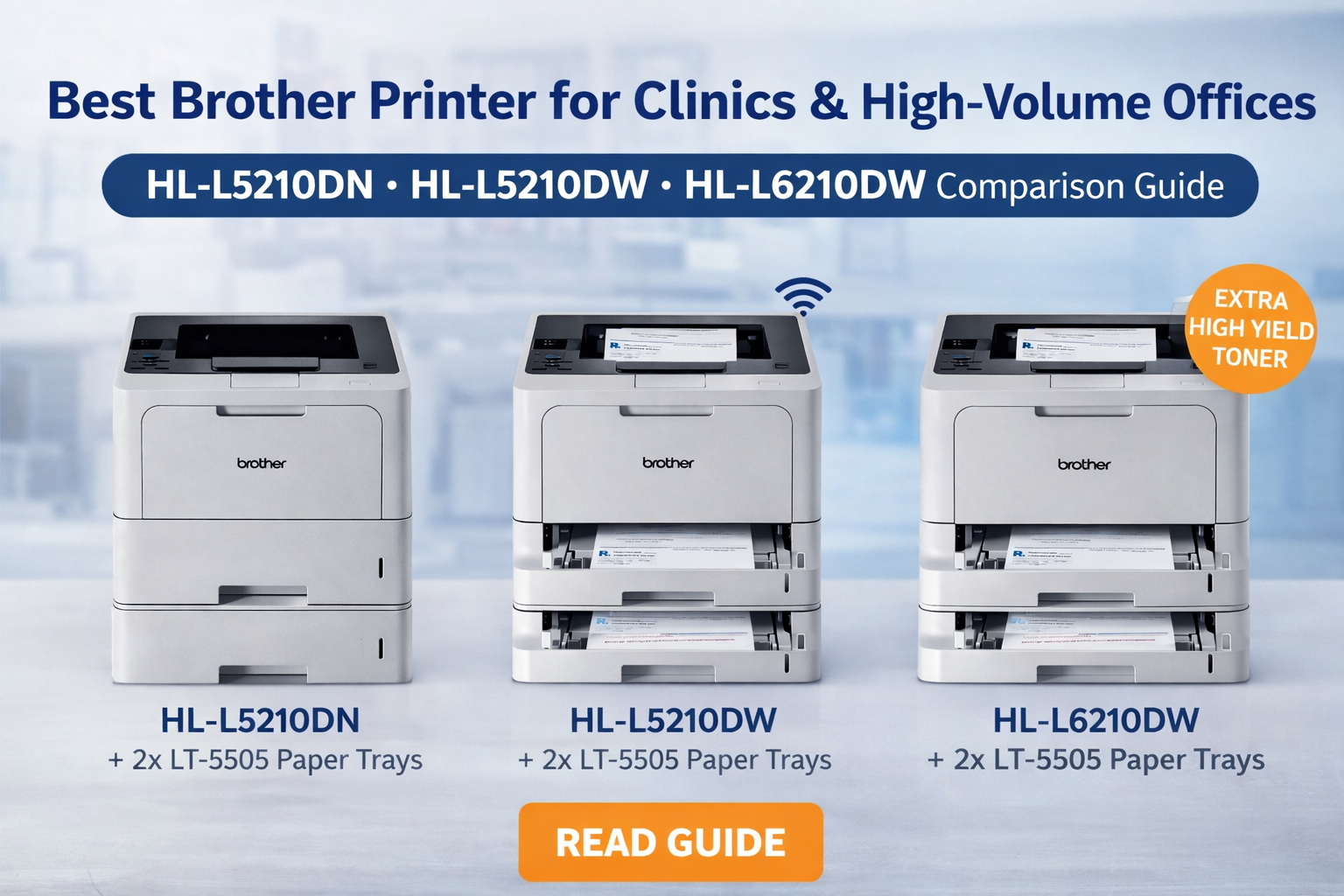 Best Brother Printer Review for Clinics: HL-L5210DN vs HL-L5210DW vs HL-L6210DW