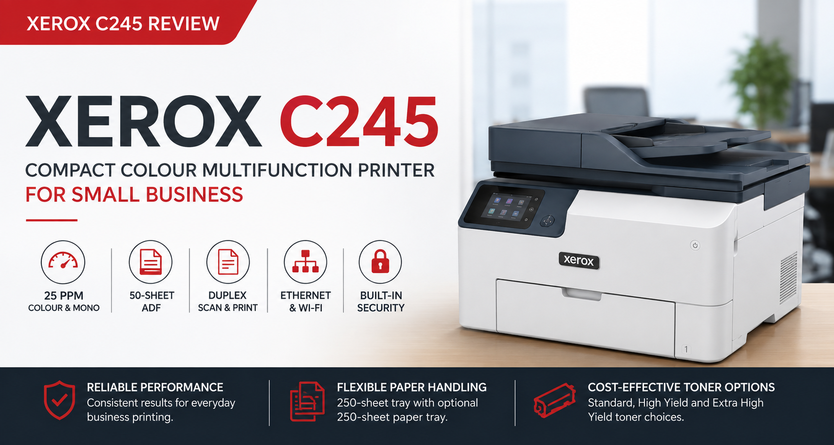 Xerox C245 A4 colour multifunction printer review Australia