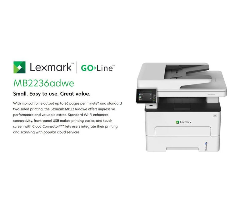 Lexmark MB2236adw Wireless Mono Laser Multifunction Printer Review