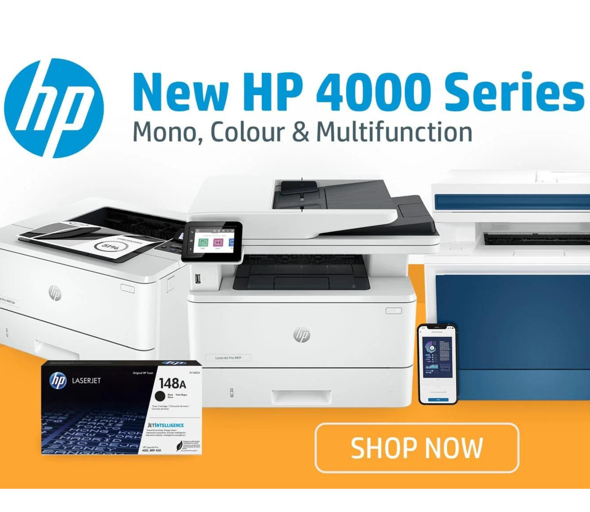 New HP 4000 Series Laser Printers - Mono, Color, Multifunction