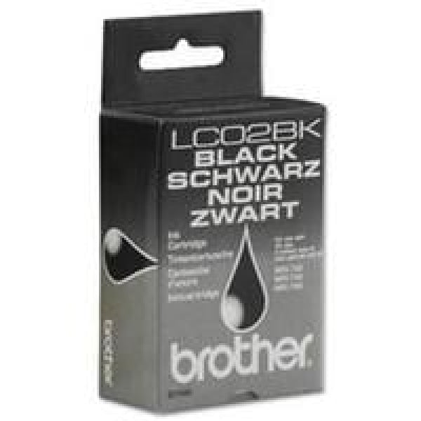 1 X Genuine Brother Lc-02 Black Ink Cartridge Lc-02Bk -