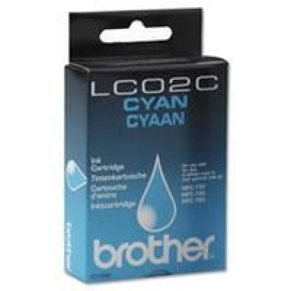 1 X Genuine Brother Lc-02 Cyan Ink Cartridge Lc-02C -