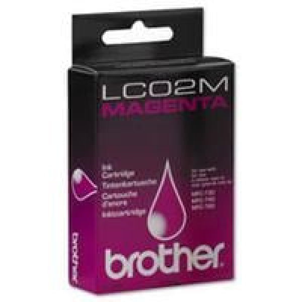 1 X Genuine Brother Lc-02 Magenta Ink Cartridge Lc-02M -