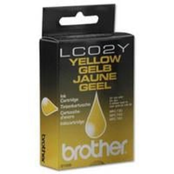 1 X Genuine Brother Lc-02 Yellow Ink Cartridge Lc-02Y -