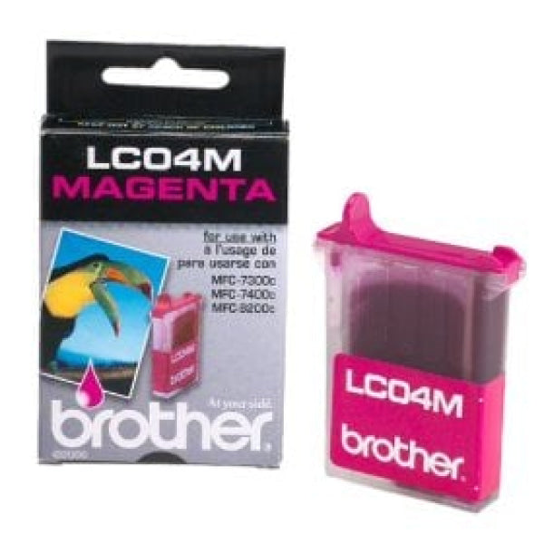 1 X Genuine Brother Lc-04 Magenta Ink Cartridge Lc-04M -