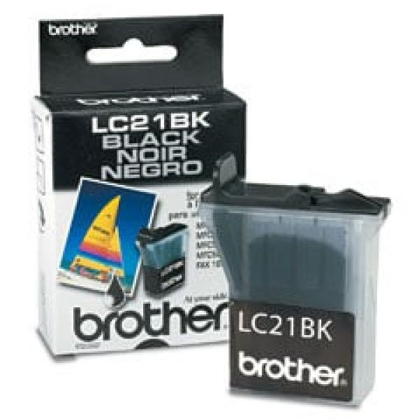 1 X Genuine Brother Lc-21 Black Ink Cartridge Lc-21Bk -