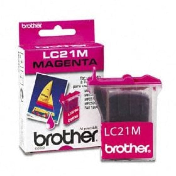 1 X Genuine Brother Lc-21 Magenta Ink Cartridge Lc-21M -