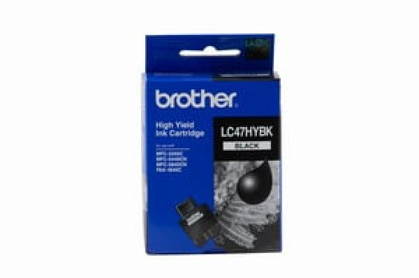 1 X Genuine Brother Lc-47 Black Ink Cartridge High Yield Lc-47Bkhy -