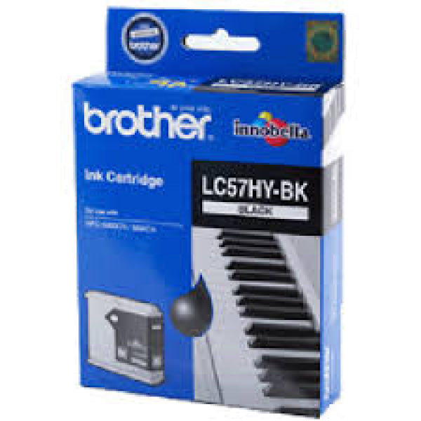 1 X Genuine Brother Lc-57 Black High Yield Ink Cartridge For Fax-2480C/Mfc-5460Cn/Mfc-5860Cn