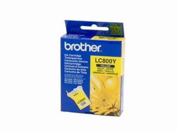 1 X Genuine Brother Lc-800 Yellow Ink Cartridge Lc-800Y -