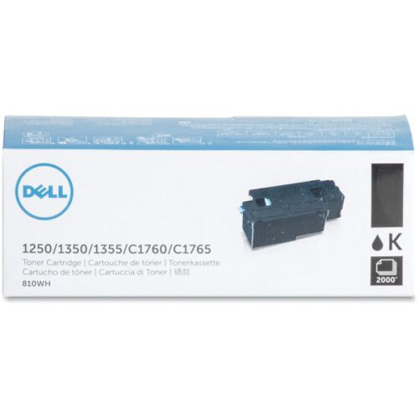 1 X Genuine Dell 1250C 1350Cnw 1355Cn C1760Nw C1765 Black High Yield Toner Cartridge 2K Ct202042 -