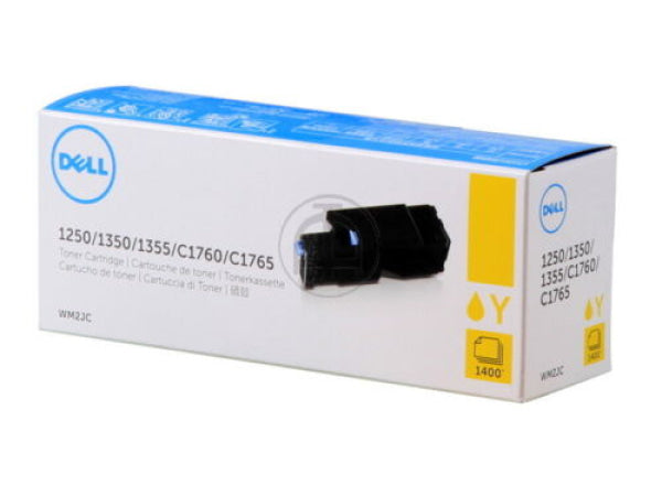 1 X Genuine Dell 1250C 1350Cnw 1355Cn C1760Nw C1765Nf Yellow High Yield Toner Cartridge (1.4K)