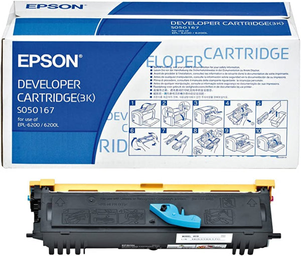 1 X Genuine Epson Epl-6200 Epl-6200L Toner Cartridge Low Yield C13S050167 (3K) -