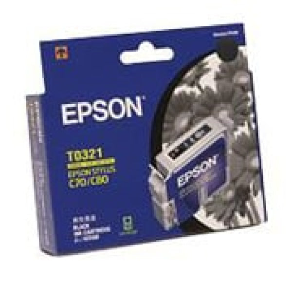 1 X Genuine Epson T0321 Black Ink Cartridge -