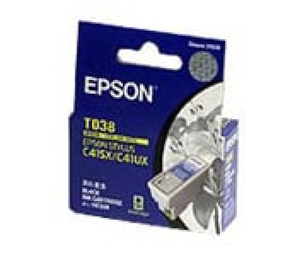 1 X Genuine Epson T038 Black Ink Cartridge -