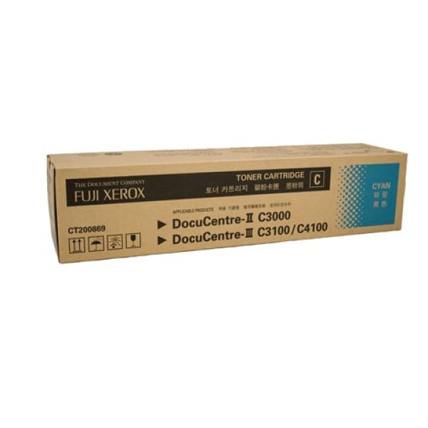 1 X Genuine Fuji Xerox Docucentre Ii C3000 Iii C3100 C4100 Cyan Toner Cartridge Ct200869 -