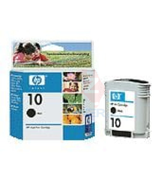 1 X Genuine Hp 10 Black Ink Cartridge C4844Aa -