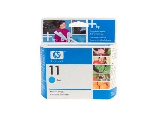 1 X Genuine Hp 11 Cyan Ink Cartridge C4836Aa -