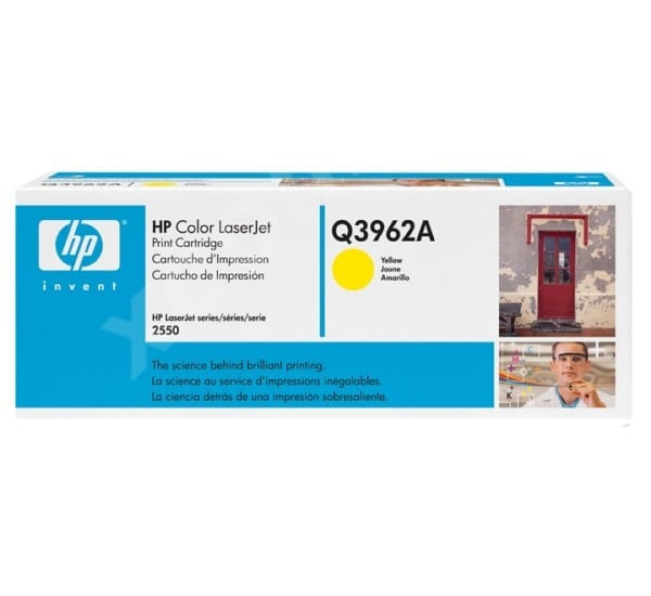 1 X Genuine Hp Q3962A Yellow Toner Cartridge 122A -