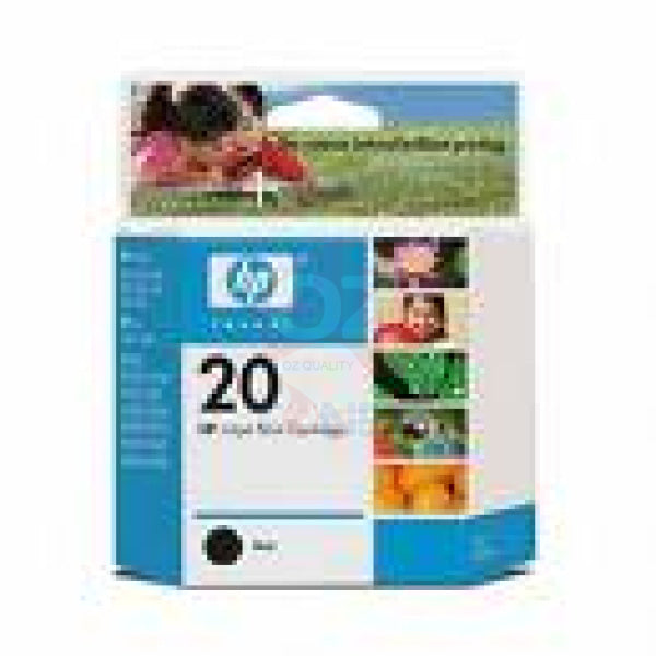1 X Genuine Hp 20 Black Ink Cartridge C6614Da -