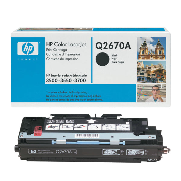 1 X Genuine Hp Q2670A Black Toner Cartridge 309A -