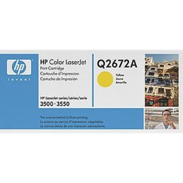1 X Genuine Hp Q2672A Yellow Toner Cartridge 309A -