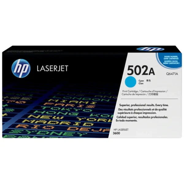 1 X Genuine Hp Q6471A Cyan Toner Cartridge 502A -