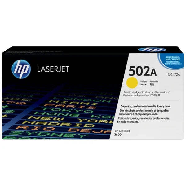 1 X Genuine Hp Q6472A Yellow Toner Cartridge 502A -