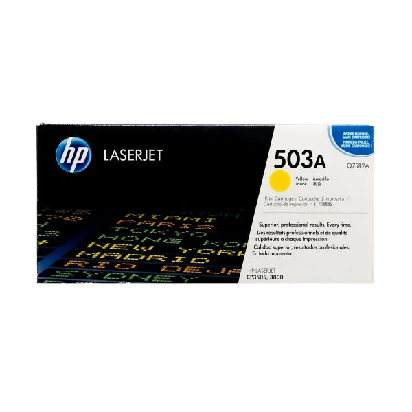 1 X Genuine Hp Q7582A Yellow Toner Cartridge 503A -