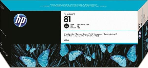 1 X Genuine Hp 81 Black Ink Cartridge C4930A -