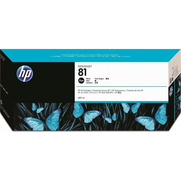1 X Genuine Hp 81 Black Ink Cartridge C4930A -