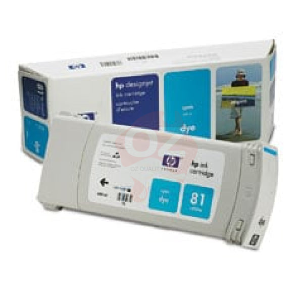 1 X Genuine Hp 81 Cyan Ink Cartridge C4931A -
