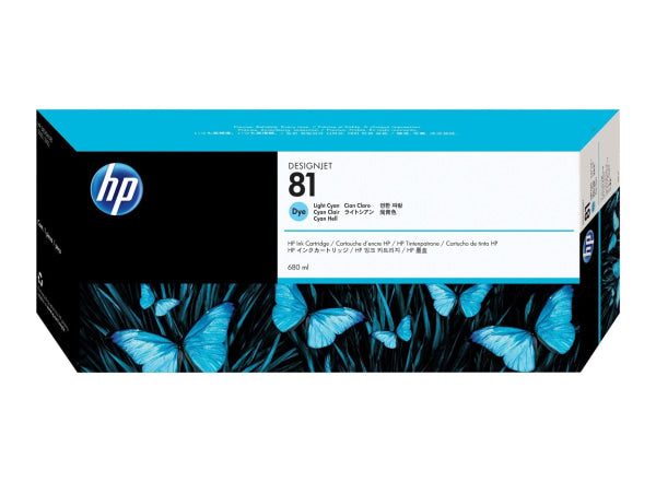 1 X Genuine Hp 81 Light Cyan Ink Cartridge C4934A -