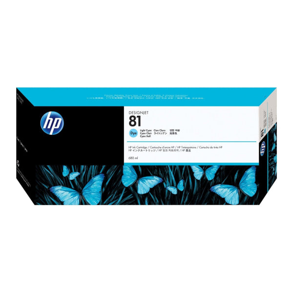 1 X Genuine Hp 81 Light Cyan Ink Cartridge C4934A -
